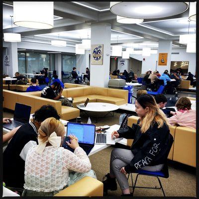 Inside the student center free area