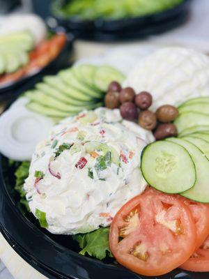 Veg cream cheese platter