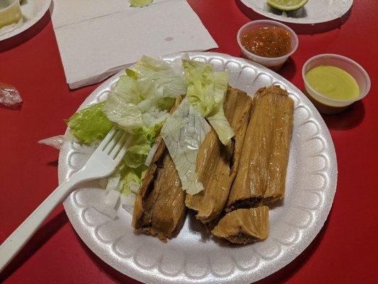 Bean and jalapeno tamales