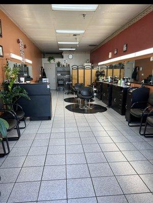 Inside of salon