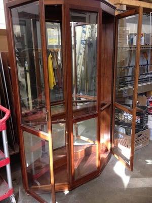 China Cabinet Door Glass Repair, + Mirror Back Panel Upgrade!