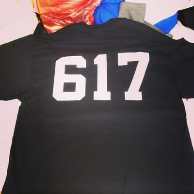 Numbers heat pressed