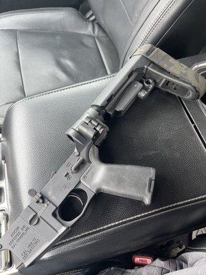 Adcor Defense billet pistol lower w/ law tactical folder