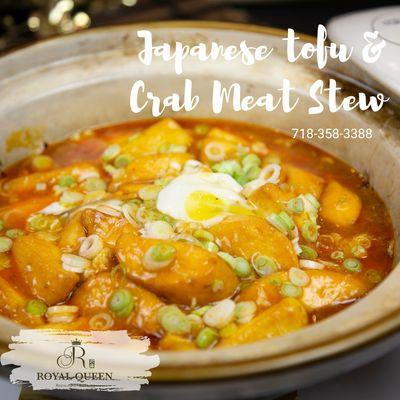 Experience the warmth of our Japanese Tofu & Crab Meat Stew.