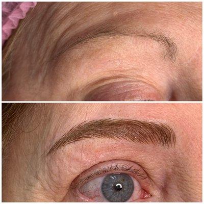 Microblading and Shading for fuller look eyebrows