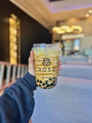 Creme brulee boba latte ($6.50)