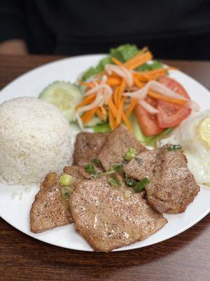 20. Grilled Pork Chop with Steamed Rice