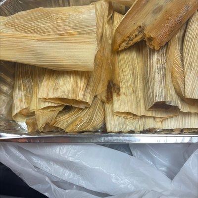 Cold Tamales, Square Tamales,  Horrible don't spend you hard earned money.