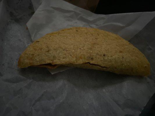 Puny, cracked, poor quality "value taco"