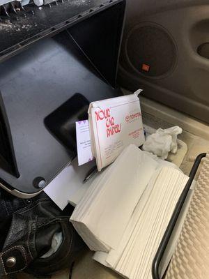 My glove box dumped so jiffy lube could make a sale/service that was NOT requested!