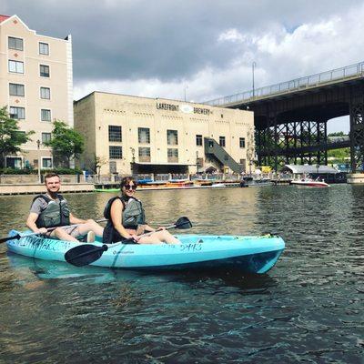 Lakefront Brewery is a short paddle from the launch point at Milwaukee Kayak Tours