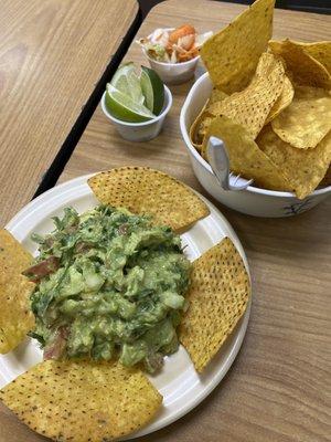 Guacamole, Chips and Salsa