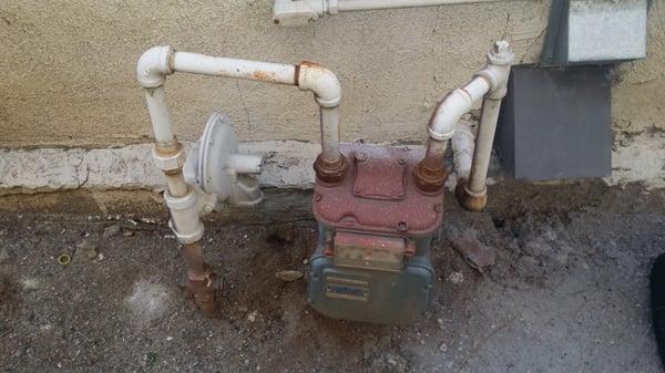 Before Earthquake gas shut off valve installation