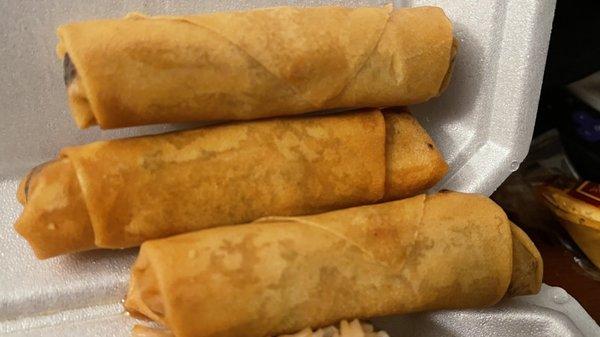 Beef egg rolls.