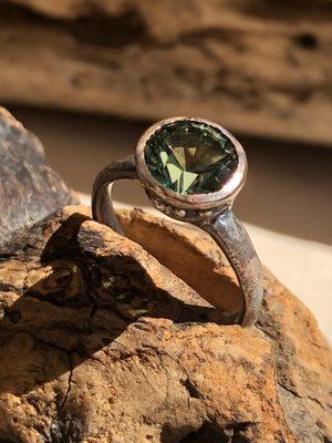 Green Amethyst Ring