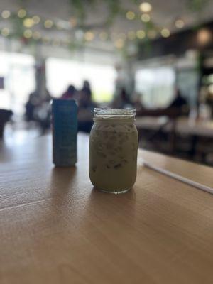 Iced matcha latte