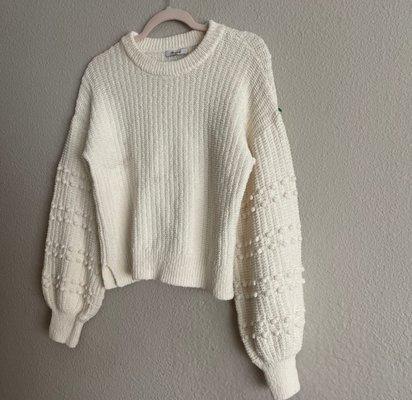 The BEAUTIFUL Madewell Balloon Sleeve Sweater they didn't take. (Just an example of the gems I had to offer).