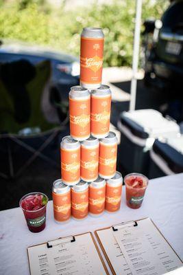 Catch us at the Tahoe City Farmers Market on Thursdays in the Summer for mocktails and freshly brewed cans of Ginger Beer!