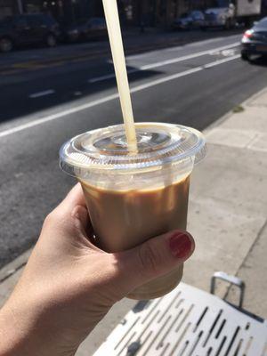 Soy iced latté