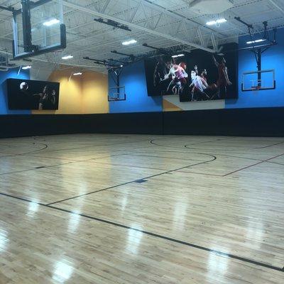 Indoor basketball courts.