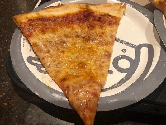 Size of one slice of the pizza