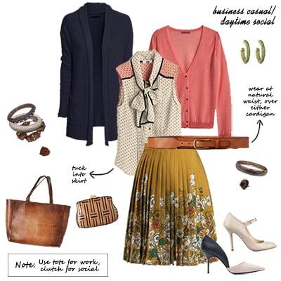 Look Book Sample Page - Business Casual/Daytime Social Outfit Idea