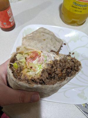 Steak burrito