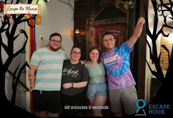 Our group actually beat the room with two minutes to spare lol