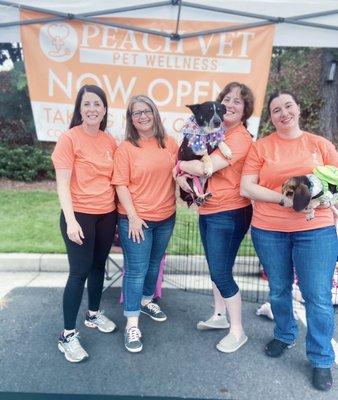 Our PeachVet Team! Dr Van Galder, Beth, Katie, and Sarah.