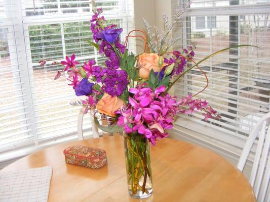 my mom's birthday flowers for her 75th birthday, delivered to Sun City from Hilton Head Island.