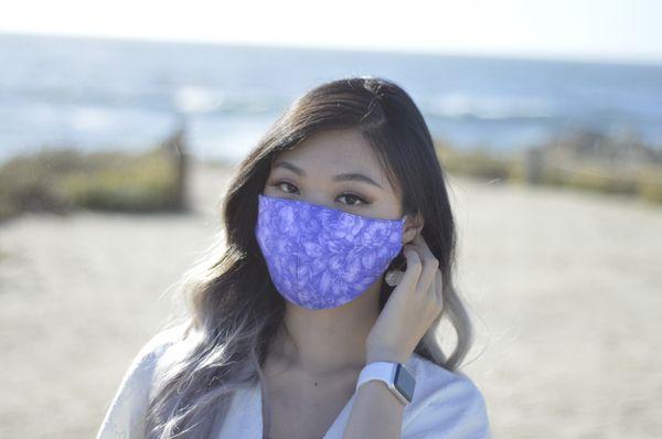 Customer with our floral face mask