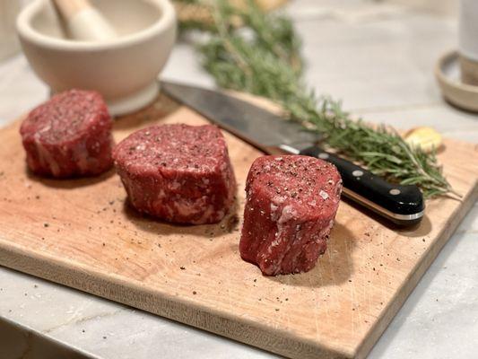 Filet - cut to whatever size you want, right when you order