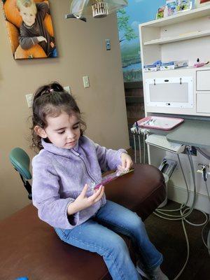 Maya's first dental appointment!