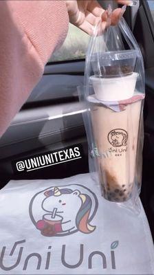 Uni Brown Sugar Milk Tea with Tapioca