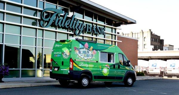 Fidelity Banks Green Team Ice Cream Van