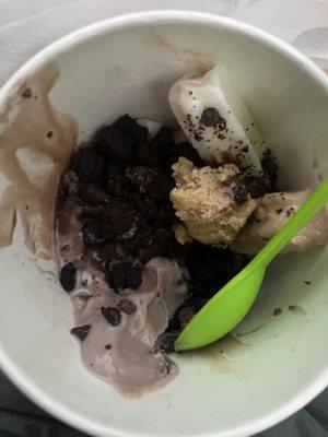 it looks kinda gross here lol but I recommend cookies and cream one