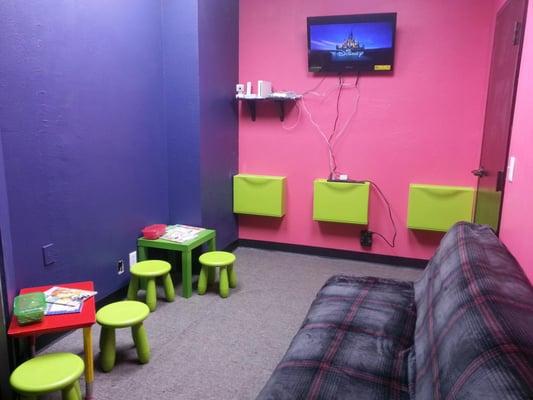 Playroom at our studio 5+ age ( free ) for parents to make it easier to work out while there kids are in the play room