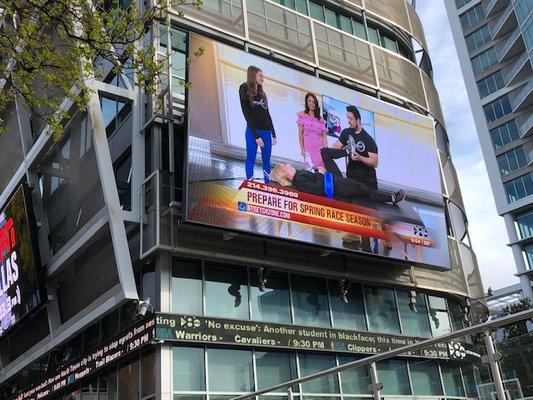 Did you see our segment on Good Morning Texas?  Stretch Zone was on the big screen in Victory Park!