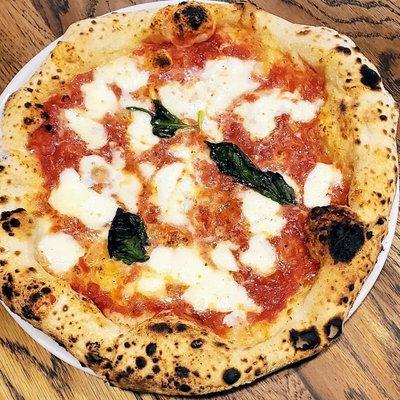 Neapolitan-style wood-fired pizza.