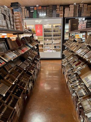 Rows and rows of all the cigars you are looking for