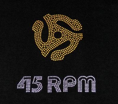 45 RPM Organic Cotton Rhinestone Tshirt