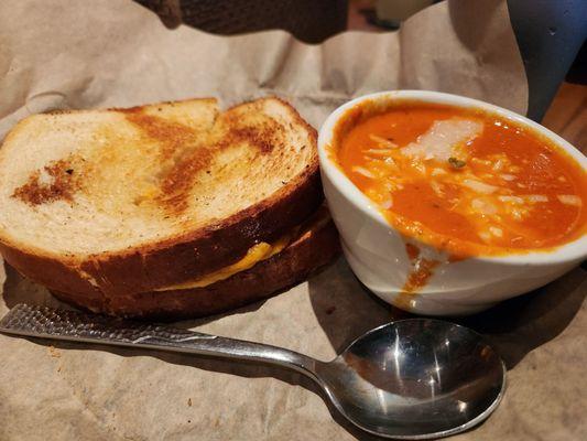 Grilled cheese with tomato soup