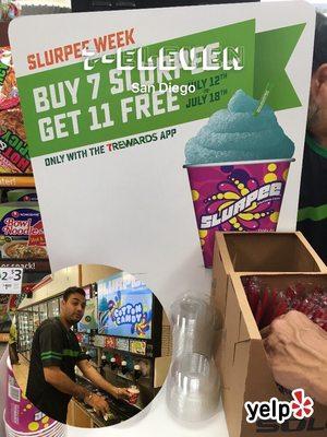 Thanks for the free slurpees! Happy 7-11 Day!