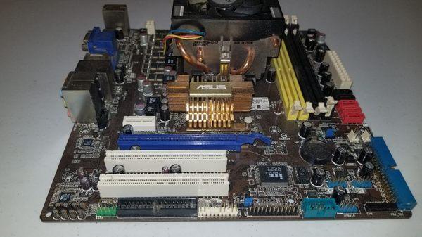 ASUS motherboard with AMD processor.