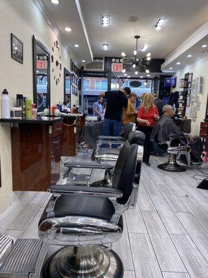 Interior of the barbershop