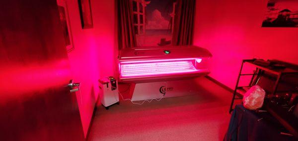 We do red, blue, and infrared light therapy.