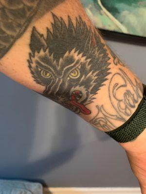 Sailor Jerry wolf head by Ox