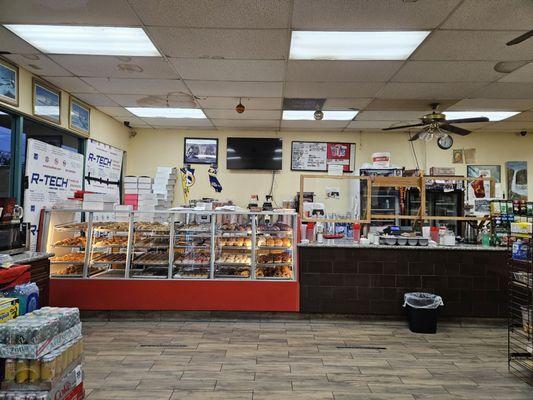 Small store, clean. Look at all those donuts!