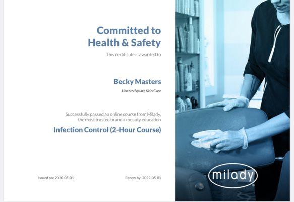 Infection Control Certification