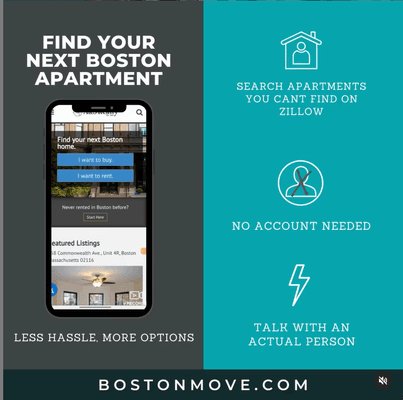 Search Bostonmove.com for your next home! Find Boston apartments that aren't marketed on popular apartment search sites like Zillow...